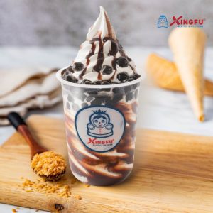 Kem tươi mix trân châu đường đen